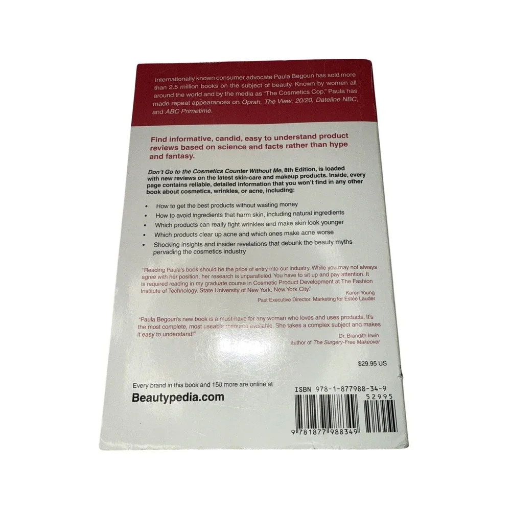 Don't Go to the Cosmetics Counter Without Me 8th Edition Paula Begoun Paperback‎